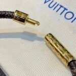 Louis Vuitton Monogram Canvas Wrap Leather Bracelet - Image 5