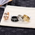 Louis Vuitton Monogram Engraved Band Ring Set (4 Colors)