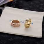 Louis Vuitton Monogram Engraved Band Ring Set (4 Colors) - Image 2
