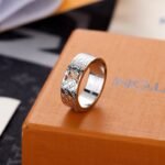 Louis Vuitton Monogram Engraved Band Ring Set (4 Colors) - Image 4