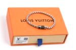 Louis Vuitton Monogram Inlay Silver Chain Bracelet