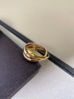 Cartier Trinity 3-Band Tri-Color Gold Rolling Ring - Image 8