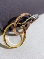 Cartier Trinity 3-Band Tri-Color Gold Rolling Ring - Image 2