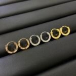 Cartier Monogram Crystal-Encrusted Hoop Earrings (3 Colors) - Image 2