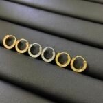 Cartier Monogram Crystal-Encrusted Hoop Earrings (3 Colors) - Image 3
