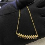 Cartier Style Diamond Smile Bar Necklace (3 Colors) - Image 5