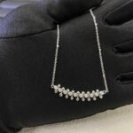 Cartier Style Diamond Smile Bar Necklace (3 Colors) - Image 4