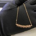 Cartier Style Diamond Smile Bar Necklace (3 Colors) - Image 3