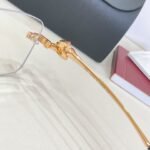 Cartier Panthère Rimless Frame Optical Glasses Gold Silver - Image 8