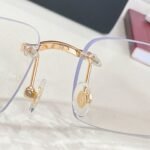 Cartier Panthère Rimless Frame Optical Glasses Gold Silver - Image 9