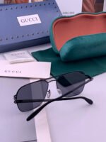 Gucci Double Bridge Pilot Square Sunglasses G7705 - Image 2