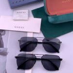 Gucci Double Bridge Pilot Square Sunglasses G7705