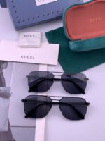 Gucci Double Bridge Pilot Square Sunglasses G7705