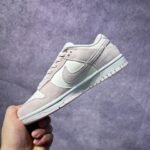 Nike Dunk Low Valentine Pink Suede Gold Swoosh Women Sneakers - Image 8