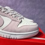 Nike Dunk Low Valentine Pink Suede Gold Swoosh Women Sneakers - Image 5