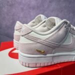 Nike Dunk Low Valentine Pink Suede Gold Swoosh Women Sneakers - Image 4