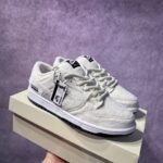 Nike Dunk Low Grey Heather Canvas Casual Low Top Sneakers