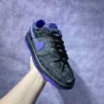 Nike Dunk Low Black Purple Snake Skin Pattern Casual Sneakers - Image 2