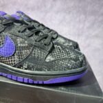 Nike Dunk Low Black Purple Snake Skin Pattern Casual Sneakers - Image 5