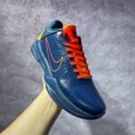 Nike Kobe 5 Protro Dark Blue Orange Mamba Basketball Sneakers - Image 2