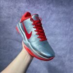 Nike Kobe 5 Protro Silver Red Metallic Basketball Performance Sneakers - Image 2