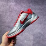 Nike Kobe 5 Protro Silver Red Metallic Basketball Performance Sneakers - Image 8