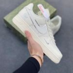 Nike Air Force 1 GG Co-Branded Milk White Silver Casual Sneakers