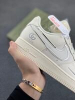 Nike Air Force 1 GG Co-Branded Milk White Silver Casual Sneakers - Image 6
