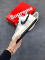Nike Air Force 1 Supreme Co-Branded Cream Black Casual Low Top Sneakers - Image 9