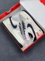 Nike Air Force 1 Supreme Co-Branded Cream Black Casual Low Top Sneakers - Image 3