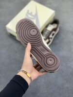 Nike Air Force 1 PMO Daisy Brown White Casual Low Top Sneakers - Image 7