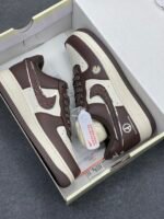 Nike Air Force 1 PMO Daisy Brown White Casual Low Top Sneakers - Image 3