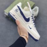 Nike Air Force 1 GG Co-Branded Milk White Navy Blue Casual Sneakers