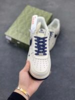 Nike Air Force 1 GG Co-Branded Milk White Navy Blue Casual Sneakers - Image 2