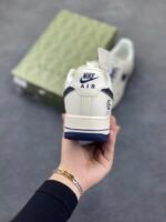 Nike Air Force 1 GG Co-Branded Milk White Navy Blue Casual Sneakers - Image 8