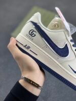 Nike Air Force 1 GG Co-Branded Milk White Navy Blue Casual Sneakers - Image 6