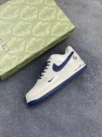 Nike Air Force 1 GG Co-Branded Milk White Navy Blue Casual Sneakers - Image 5