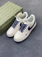 Nike Air Force 1 GG Co-Branded Milk White Navy Blue Casual Sneakers - Image 4