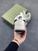 Nike AF1 Vintage Cream Black Glitter Swoosh Limited Edition Sneakers - Image 8