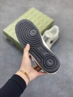 Nike AF1 Vintage Cream Black Glitter Swoosh Limited Edition Sneakers - Image 7