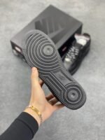 Nike Air Force 1 Supreme Triple Black Low Top Casual Sneakers - Image 7