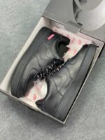 Nike Air Force 1 Supreme Triple Black Low Top Casual Sneakers - Image 3