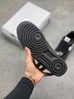 Nike AF1 Shiny Black White Minimal All-Match Street Sneakers - Image 7