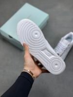 Nike AF1 White Lychee Leather Luxury Daily Street Sneakers - Image 7