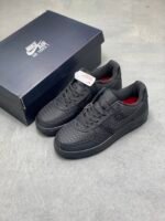 Nike Air Force 1 All Black Heart Pattern Love Pendant Low Top Sneakers - Image 3
