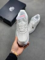 Nike Air Force 1 All White Heart Pattern Love Pendant Low Top Sneakers - Image 9
