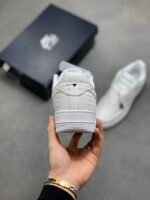 Nike Air Force 1 All White Heart Pattern Love Pendant Low Top Sneakers - Image 7