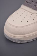 Nike Air Force 1 Cream Gray Snake Texture Low Top Casual Sneakers - Image 6