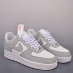 Nike Air Force 1 Gray White Mesh Breathable Low Top Casual Sneakers