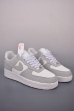 Nike Air Force 1 Gray White Mesh Breathable Low Top Casual Sneakers
